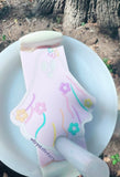Pink Ghostie With Colorful Flowers