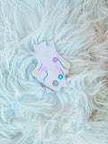 Pink Ghostie With Colorful Flowers
