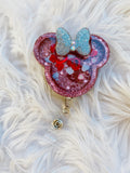 Minnie Mouse Badge Reel, Keychain, Popsocket,
